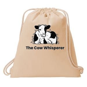 The Cow Whisperer Cute Cattle Farmer Rancher Cow Drawstring Bag