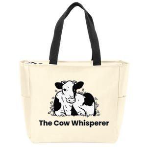 The Cow Whisperer Cute Cattle Farmer Rancher Cow Zip Tote Bag