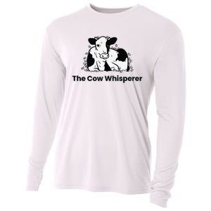 The Cow Whisperer Cute Cattle Farmer Rancher Cow Cooling Performance Long Sleeve Crew