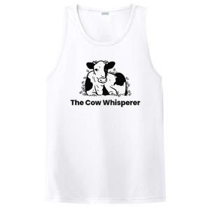 The Cow Whisperer Cute Cattle Farmer Rancher Cow PosiCharge Competitor Tank