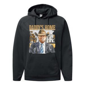 Trump Cowboy Western DaddyS Home Maga Take America Back Performance Fleece Hoodie