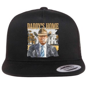 Trump Cowboy Western DaddyS Home Maga Take America Back Flat Bill Trucker Hat