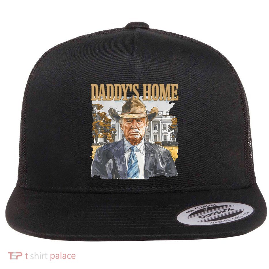 Trump Cowboy Western DaddyS Home Maga Take America Back Flat Bill Trucker Hat