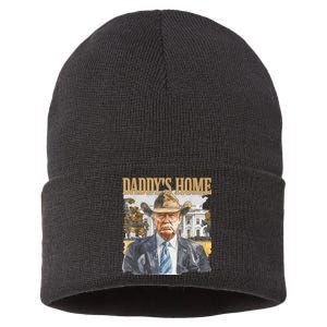 Trump Cowboy Western DaddyS Home Maga Take America Back Sustainable Knit Beanie