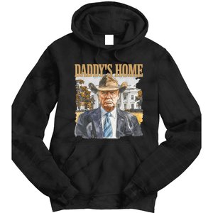 Trump Cowboy Western DaddyS Home Maga Take America Back Tie Dye Hoodie