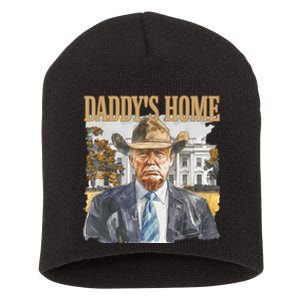 Trump Cowboy Western DaddyS Home Maga Take America Back Short Acrylic Beanie