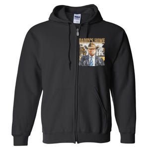 Trump Cowboy Western DaddyS Home Maga Take America Back Full Zip Hoodie