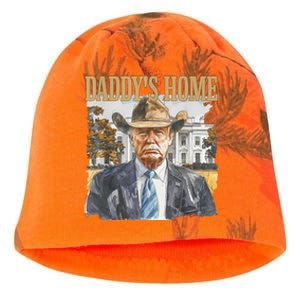 Trump Cowboy Western DaddyS Home Maga Take America Back Kati - Camo Knit Beanie