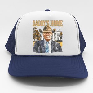 Trump Cowboy Western DaddyS Home Maga Take America Back Trucker Hat