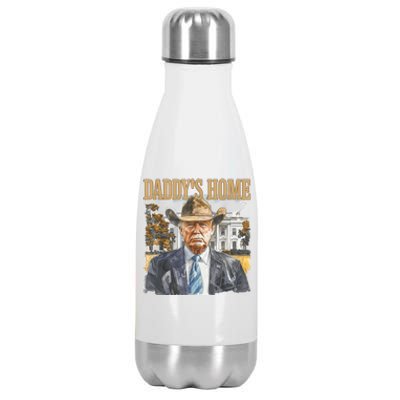 Trump Cowboy Western DaddyS Home Maga Take America Back Stainless Steel Insulated Water Bottle