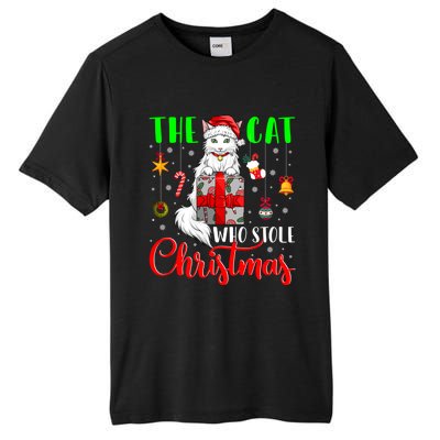 The Cat Who Stole Christmas Funny Christmas Santa Cat Lover Meaningful Gift Tall Fusion ChromaSoft Performance T-Shirt