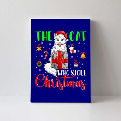 The Cat Who Stole Christmas Funny Christmas Santa Cat Lover Meaningful Gift Canvas