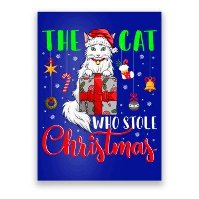 The Cat Who Stole Christmas Funny Christmas Santa Cat Lover Meaningful Gift Poster