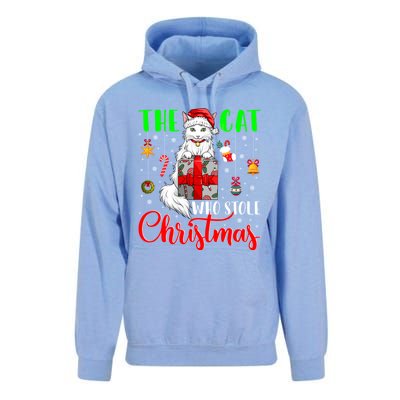 The Cat Who Stole Christmas Funny Christmas Santa Cat Lover Meaningful Gift Unisex Surf Hoodie