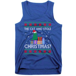 The Cat Who Stole Christmas Gift Funny Xmas Ugly Sweater Gift Tank Top