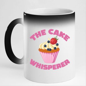 The Cake Whipserer Funny Bake Baker 11oz Black Color Changing Mug