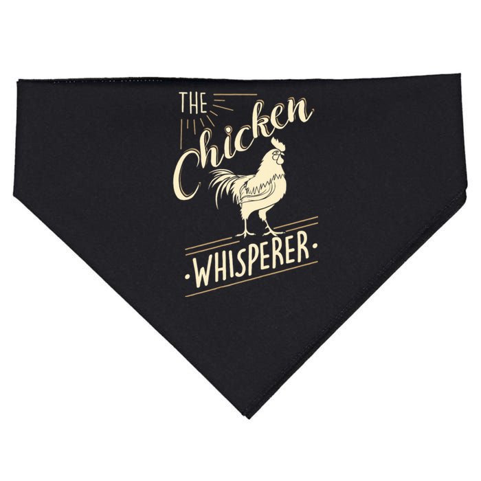 The Chicken Whisperer Funny Chicken Lover Farming USA-Made Doggie Bandana