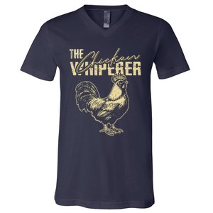 The Chicken Whisperer Funny Chicken Rooster Farming V-Neck T-Shirt