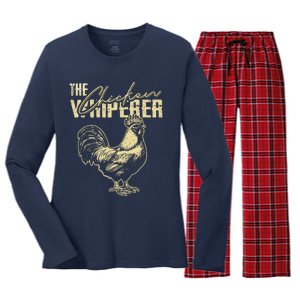 The Chicken Whisperer Funny Chicken Rooster Farming Women's Long Sleeve Flannel Pajama Set 