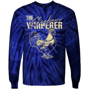 The Chicken Whisperer Funny Chicken Rooster Farming Tie-Dye Long Sleeve Shirt