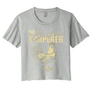 The Chicken Whisperer Funny Chicken Rooster Farming Women's Crop Top Tee