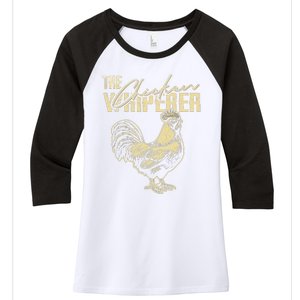 The Chicken Whisperer Funny Chicken Rooster Farming Women's Tri-Blend 3/4-Sleeve Raglan Shirt