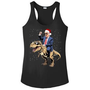 Trump Christmas Xmas T Rex Funny Trump Dinosaur Ladies PosiCharge Competitor Racerback Tank