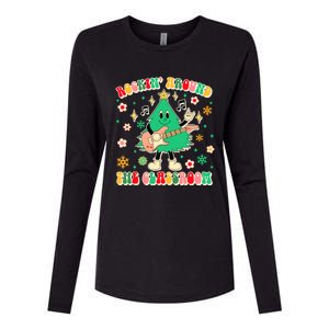 Teacher Christmas Xmas Vibes Rockin Around The Classroom Womens Cotton Relaxed Long Sleeve T-Shirt