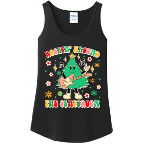 Teacher Christmas Xmas Vibes Rockin Around The Classroom Ladies Essential Tank