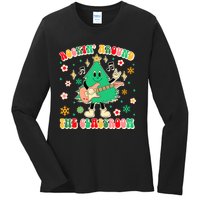 Teacher Christmas Xmas Vibes Rockin Around The Classroom Ladies Long Sleeve Shirt