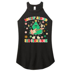 Teacher Christmas Xmas Vibes Rockin Around The Classroom Women's Perfect Tri Rocker Tank