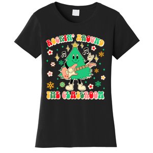 Teacher Christmas Xmas Vibes Rockin Around The Classroom Women's T-Shirt