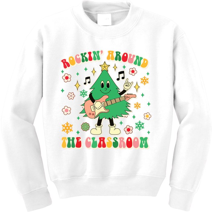 Teacher Christmas Xmas Vibes Kids Sweatshirt