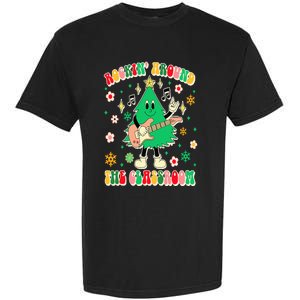 Teacher Christmas Xmas Vibes Rockin' Around The Classroom Garment-Dyed Heavyweight T-Shirt