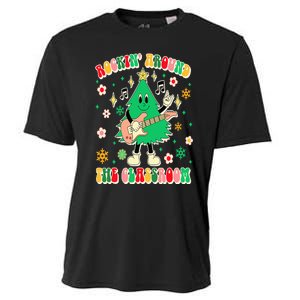 Teacher Christmas Xmas Vibes Rockin' Around The Classroom Cooling Performance Crew T-Shirt