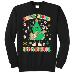 Teacher Christmas Xmas Vibes Rockin' Around The Classroom Sweatshirt