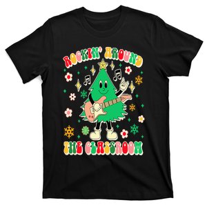 Teacher Christmas Xmas Vibes Rockin' Around The Classroom T-Shirt