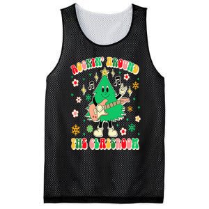 Teacher Christmas Xmas Vibes Rockin' Around The Classroom Mesh Reversible Basketball Jersey Tank