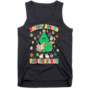 Teacher Christmas Xmas Vibes Rockin' Around The Classroom Tank Top