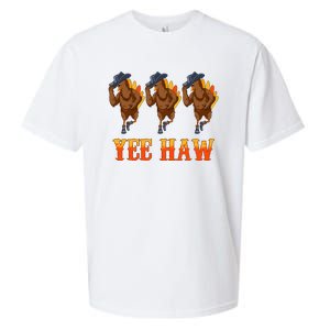 Turkey Cowboy Yeehaw Thanksgiving Day Rodeo Western Cowgirl Sueded Cloud Jersey T-Shirt