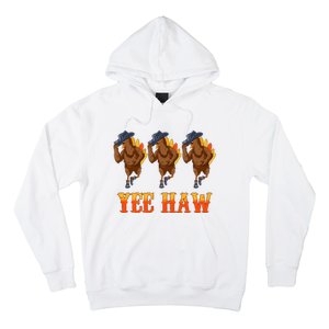 Turkey Cowboy Yeehaw Thanksgiving Day Rodeo Western Cowgirl Hoodie