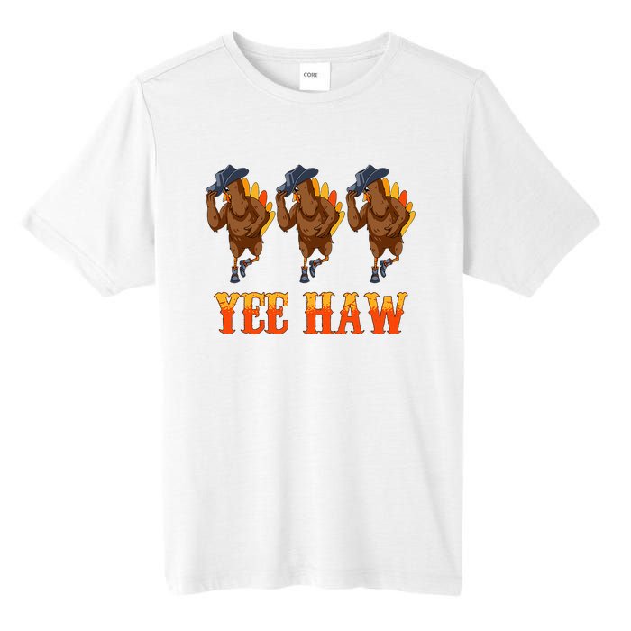 Turkey Cowboy Yeehaw Thanksgiving Day Rodeo Western Cowgirl Tall Fusion ChromaSoft Performance T-Shirt