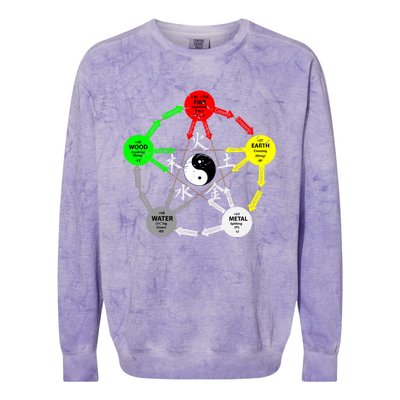 Tai Chi Yin Yang Chinese Medicine Gift Colorblast Crewneck Sweatshirt