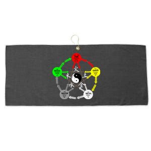 Tai Chi Yin Yang Chinese Medicine Gift Large Microfiber Waffle Golf Towel