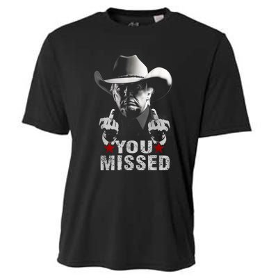 Trump Cowboy You Missed Cooling Performance Crew T-Shirt