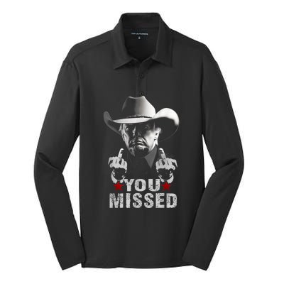 Trump Cowboy You Missed Silk Touch Performance Long Sleeve Polo