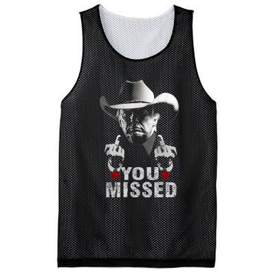 Trump Cowboy You Missed Mesh Reversible Basketball Jersey Tank