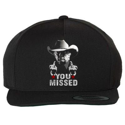 Trump Cowboy You Missed Wool Snapback Cap