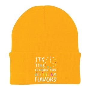 Time Choose Your Ice Cream Flavors O Clock Funny Ice Cream Knit Cap Winter Beanie