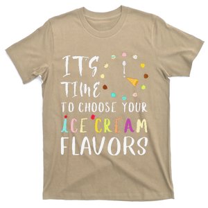 Time Choose Your Ice Cream Flavors O Clock Funny Ice Cream T-Shirt